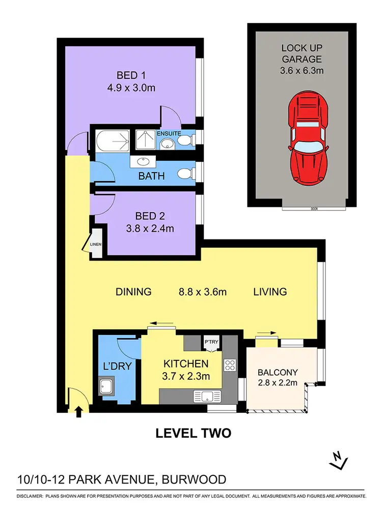 Floorplan of Homely apartment listing, 10/10-12 Park Avenue, Burwood NSW 2134