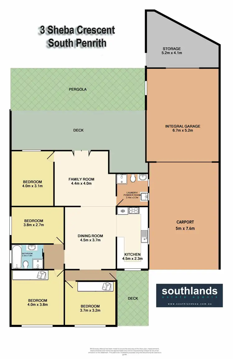 Floorplan of Homely house listing, 3 Sheba Crescent, South Penrith NSW 2750