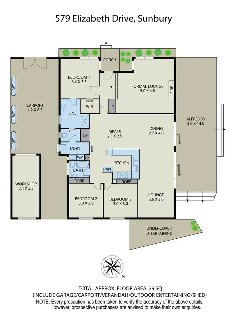 Floorplan of Homely house listing, 579 Elizabeth Drive, Sunbury VIC 3429