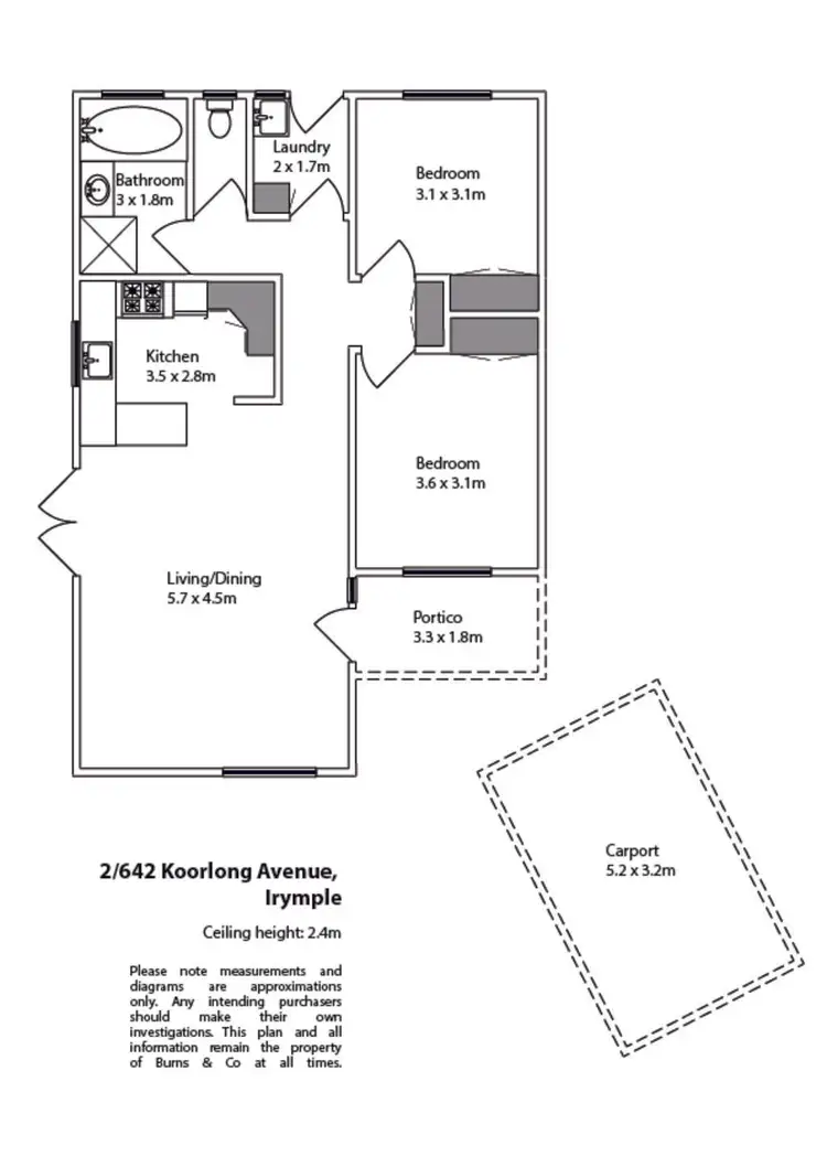 Floorplan of Homely house listing, 2/642 Koorlong Avenue, Irymple VIC 3498