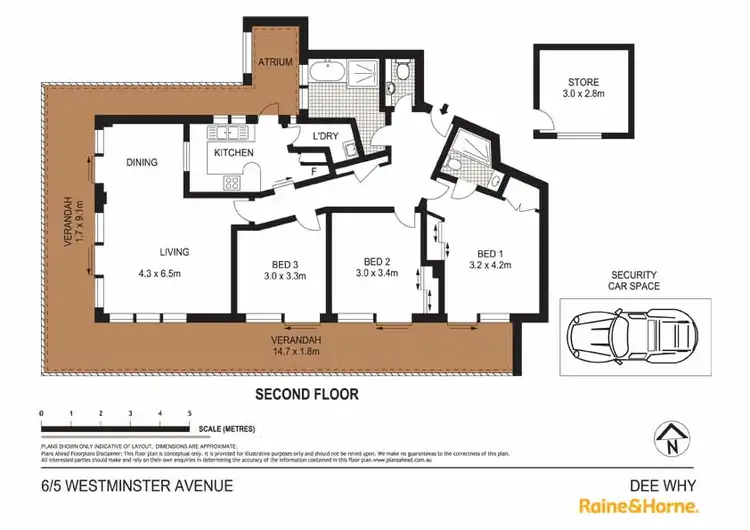 Floorplan of Homely unit listing, 6/5 Westminster Avenue, Dee Why NSW 2099