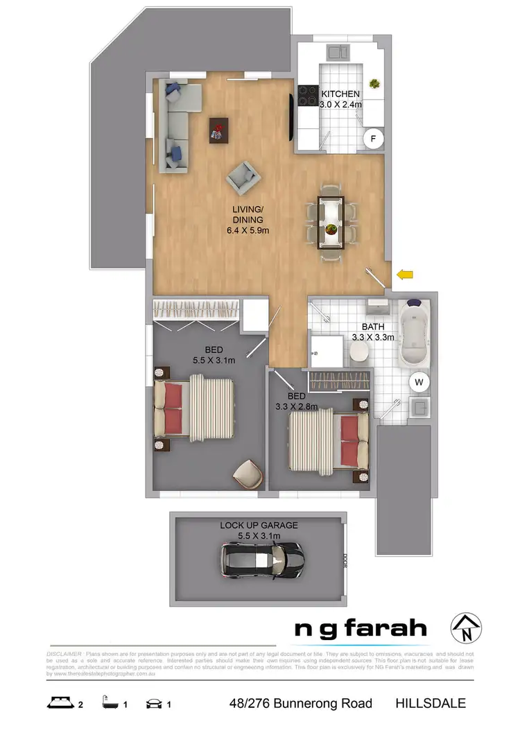 Floorplan of Homely apartment listing, 48/276 Bunnerong Road, Hillsdale NSW 2036