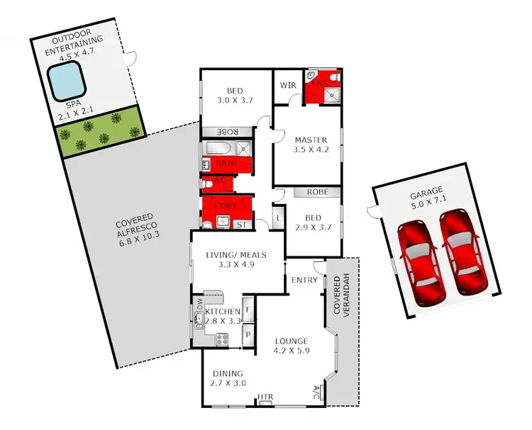 Floorplan of Homely house listing, 42 Enfield Drive, St Albans Park VIC 3219
