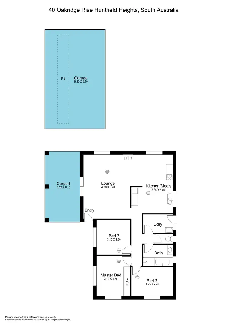 Floorplan of Homely house listing, 40 Oakridge Rise, Huntfield Heights SA 5163