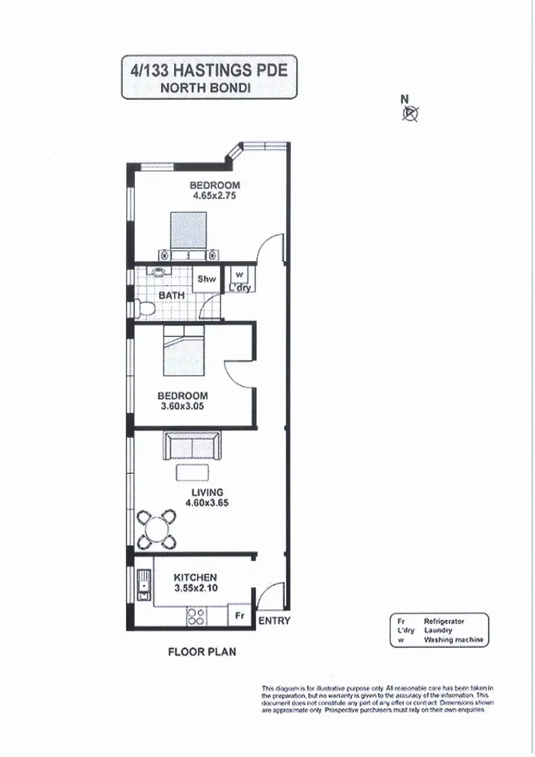 Floorplan of Homely apartment listing, 4/133 Hastings Parade, Bondi Beach NSW 2026
