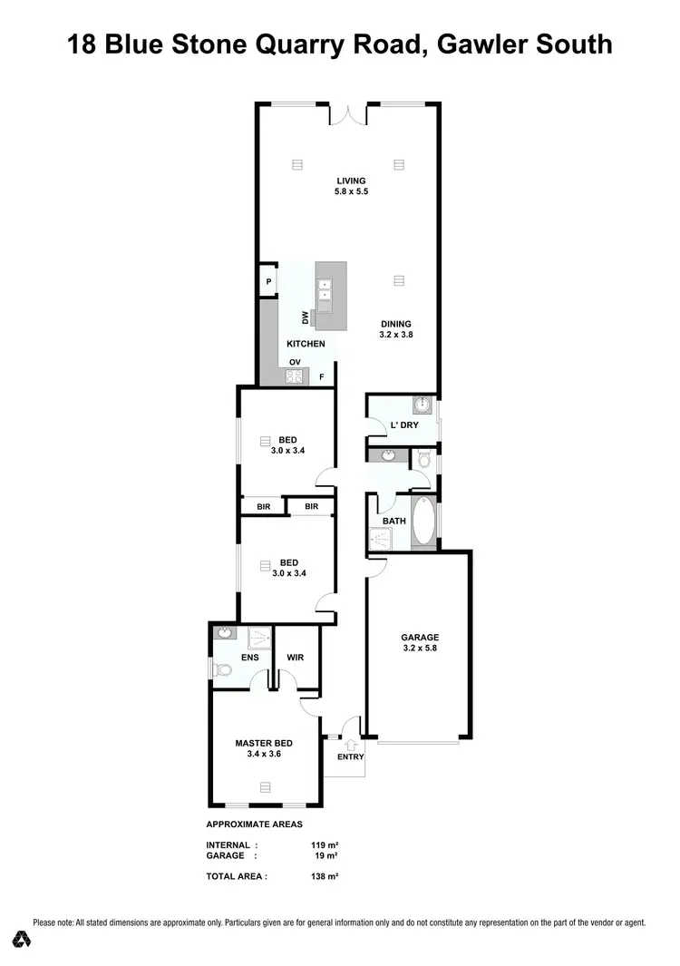Floorplan of Homely house listing, 18 Blue Stone Quarry Road, Evanston Park SA 5116