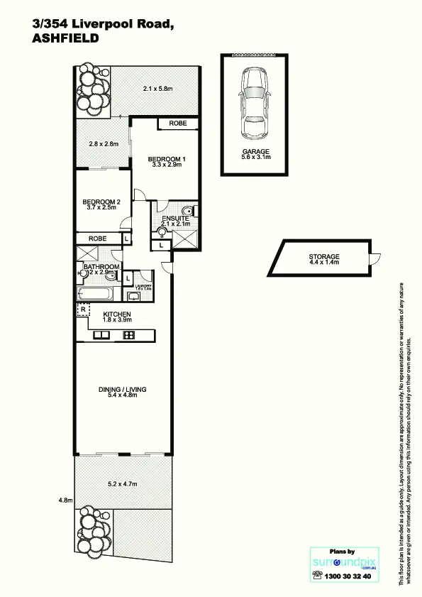 Floorplan of Homely unit listing, 3/354 Liverpool Road, Ashfield NSW 2131
