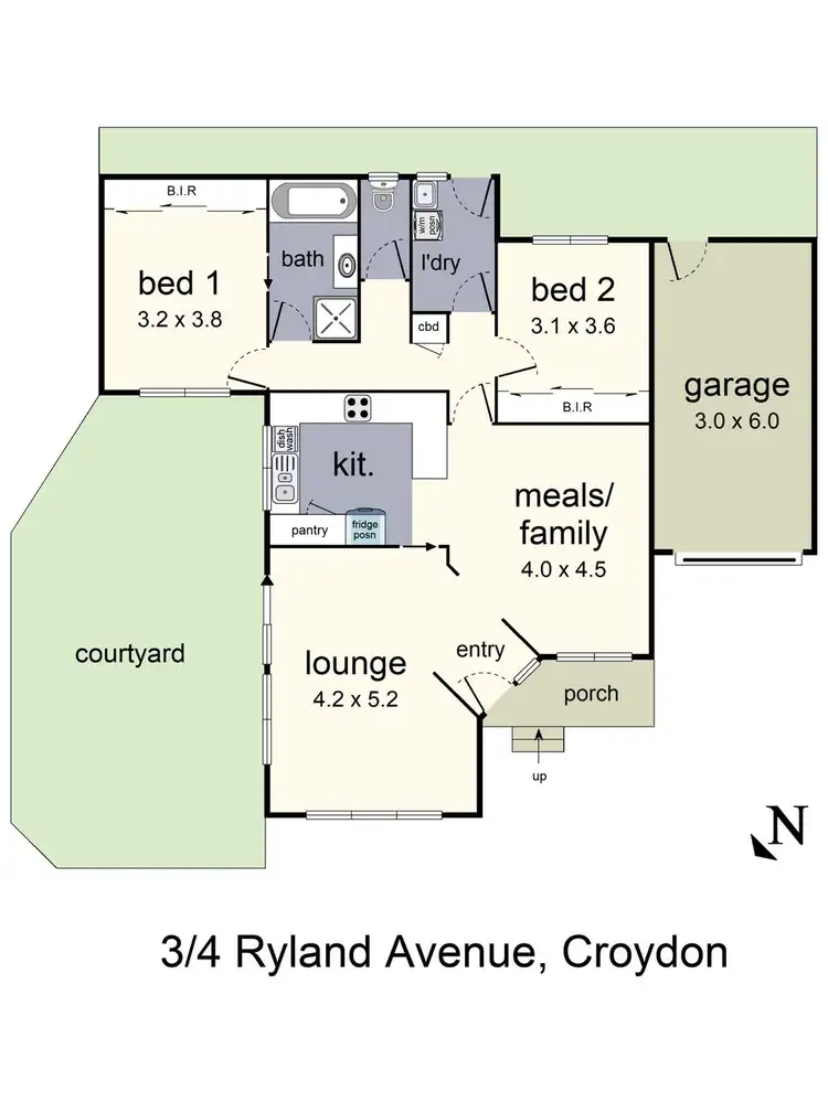 Floorplan of Homely unit listing, 3/4 Ryland Avenue, Croydon VIC 3136
