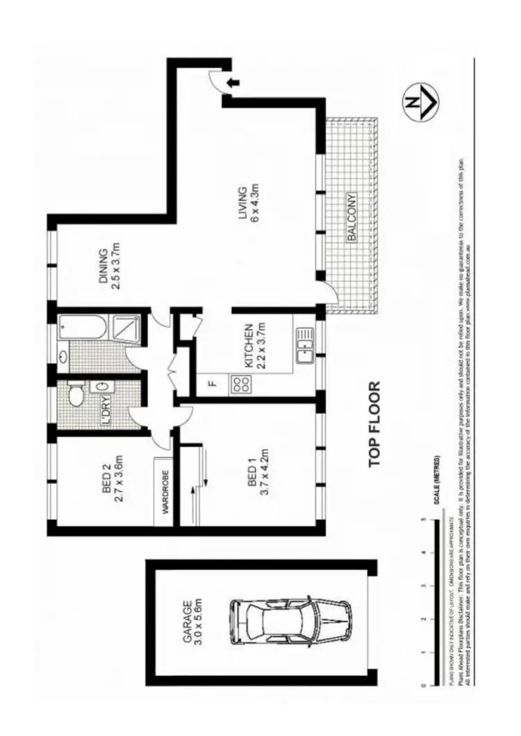 Floorplan of Homely unit listing, 6/132 Chuter Avenue, Ramsgate Beach NSW 2217