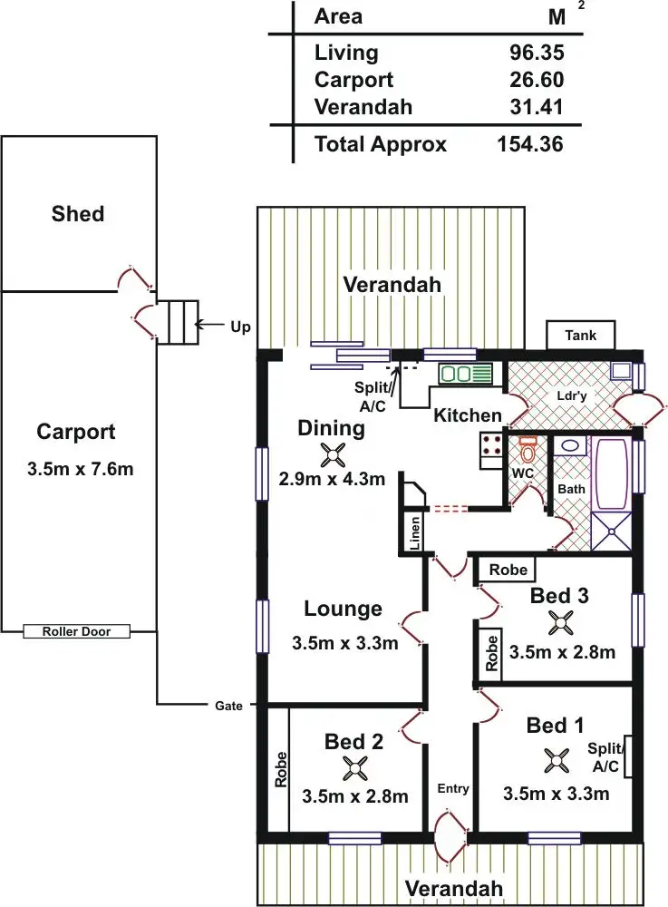 Floorplan of Homely house listing, 2/3 Little Eva Street, Williamstown SA 5351