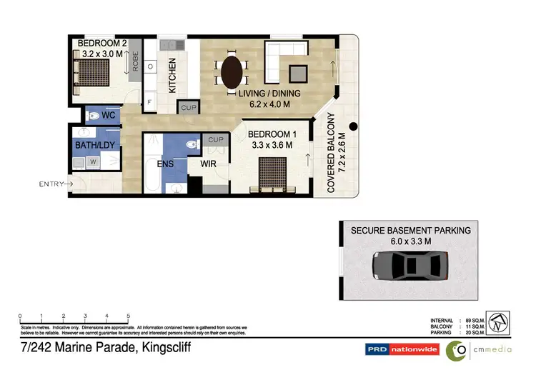 Floorplan of Homely unit listing, 7/242 Marine Parade, Kingscliff NSW 2487