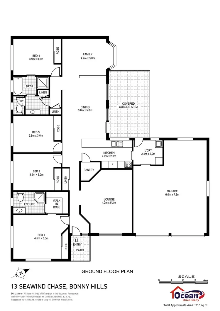 Floorplan of Homely house listing, 13 Seawind Chase, Bonny Hills NSW 2445