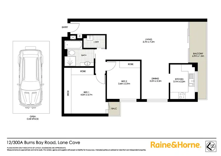 Floorplan of Homely apartment listing, 12/300A Burns Bay Road, Lane Cove NSW 2066