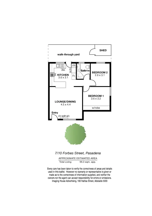 Floorplan of Homely unit listing, 7/10 Forbes Street, Pasadena SA 5042