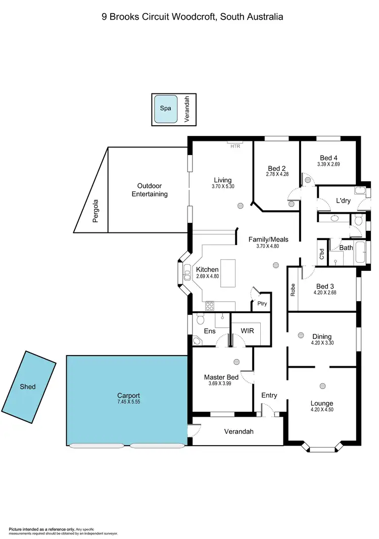 Floorplan of Homely house listing, 9 Brooks Circuit, Woodcroft SA 5162