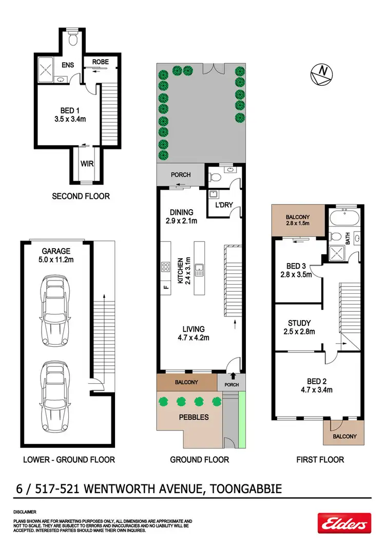 Floorplan of Homely townhouse listing, 6/517-521 Wentworth Avenue, Toongabbie NSW 2146