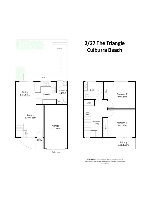 Floorplan of Homely townhouse listing, 2/27 The Triangle, Culburra Beach NSW 2540