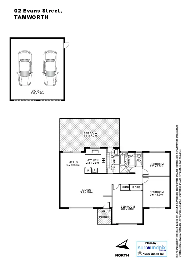Floorplan of Homely house listing, 62 Evans Street, Westdale NSW 2340