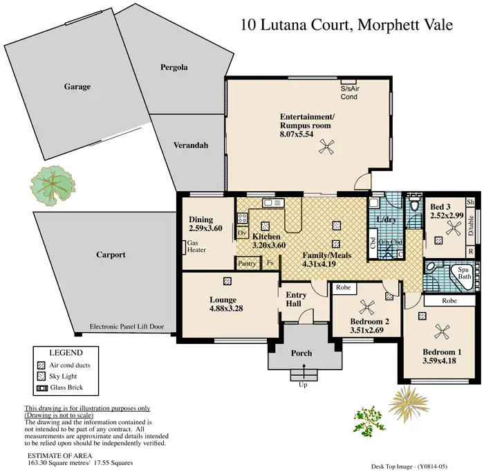 Floorplan of Homely house listing, 10 Lutana Court, Morphett Vale SA 5162