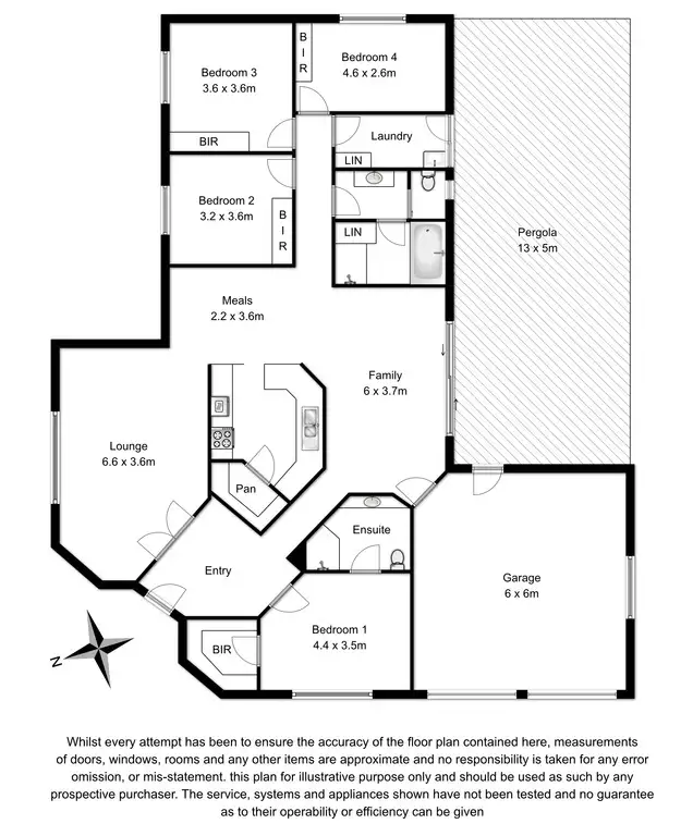 Floorplan of Homely house listing, 6 Roanoke Court, Mount Gambier SA 5290