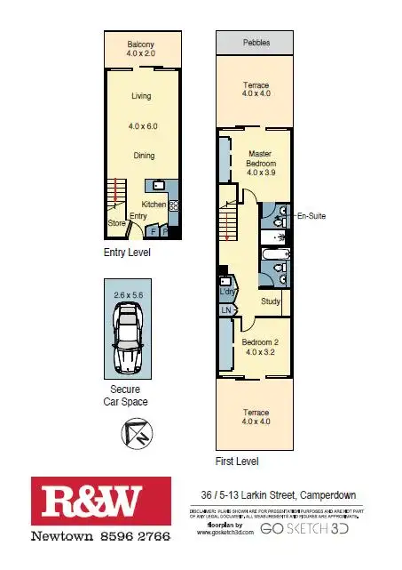 Floorplan of Homely apartment listing, 36/5-13 Larkin Street, Camperdown NSW 2050