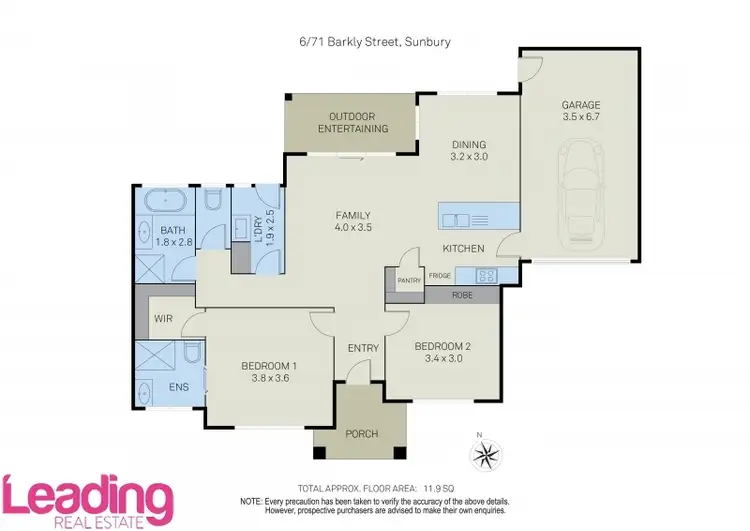 Floorplan of Homely unit listing, Unit 6/71 Barkly Street, Sunbury VIC 3429