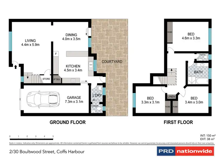 Floorplan of Homely townhouse listing, 2/30-32 Boultwood Street, Coffs Harbour NSW 2450