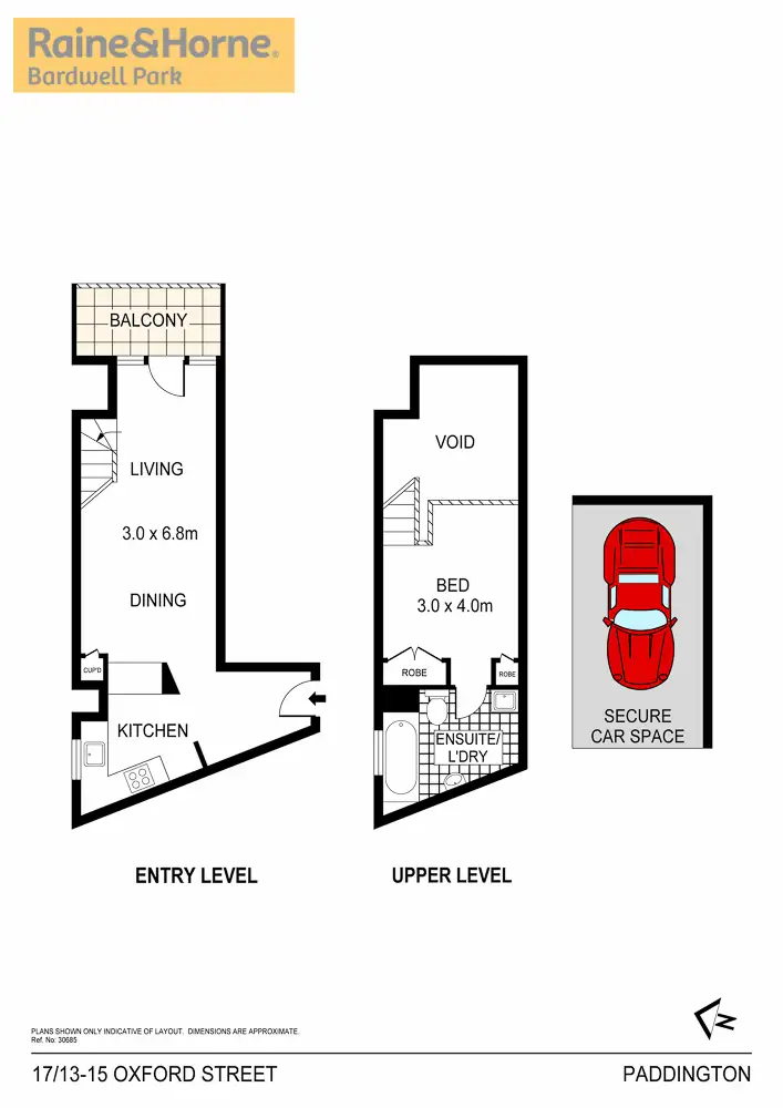 Floorplan of Homely apartment listing, 17/13-15 Oxford Street, Paddington NSW 2021