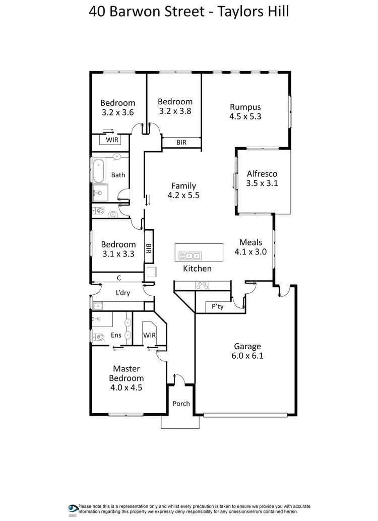 Floorplan of Homely house listing, 40 Barwon Street, Taylors Hill VIC 3037