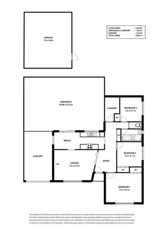 Floorplan of Homely house listing, 5 Loral Street, Para Hills SA 5096