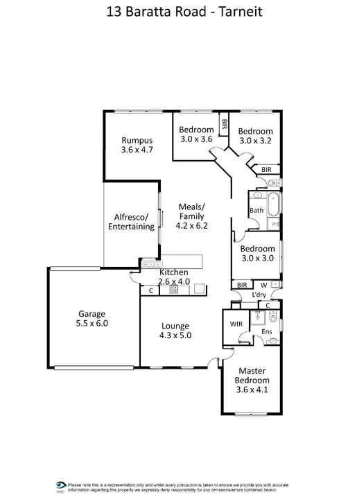 Floorplan of Homely house listing, 13 Baratta Road, Tarneit VIC 3029