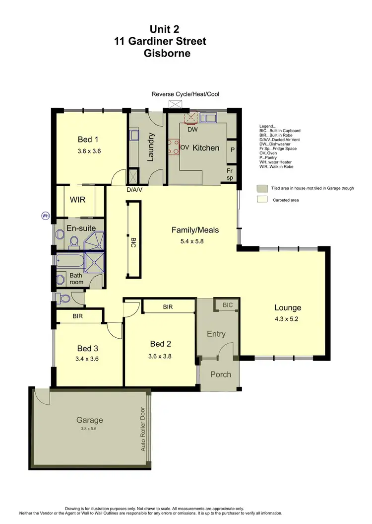 Floorplan of Homely townhouse listing, Unit 2/11 Gardiner Street, Gisborne VIC 3437