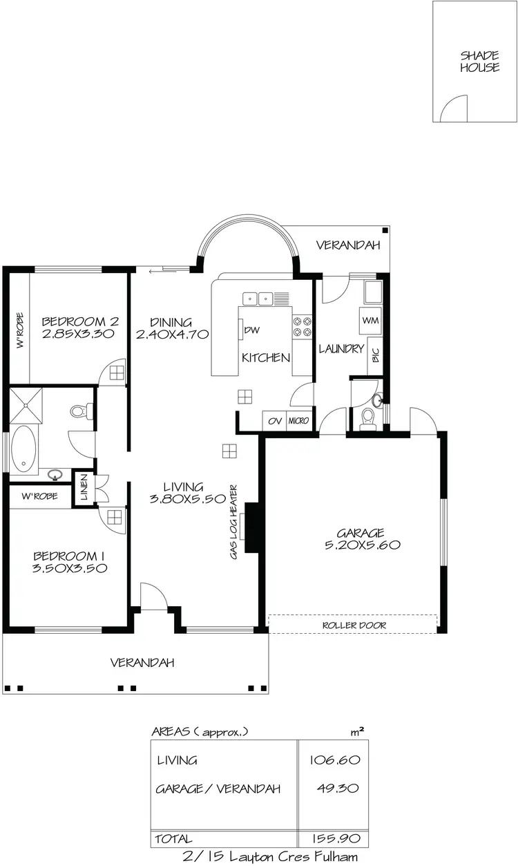 Floorplan of Homely unit listing, 2/14 Layton Street, Fulham SA 5024