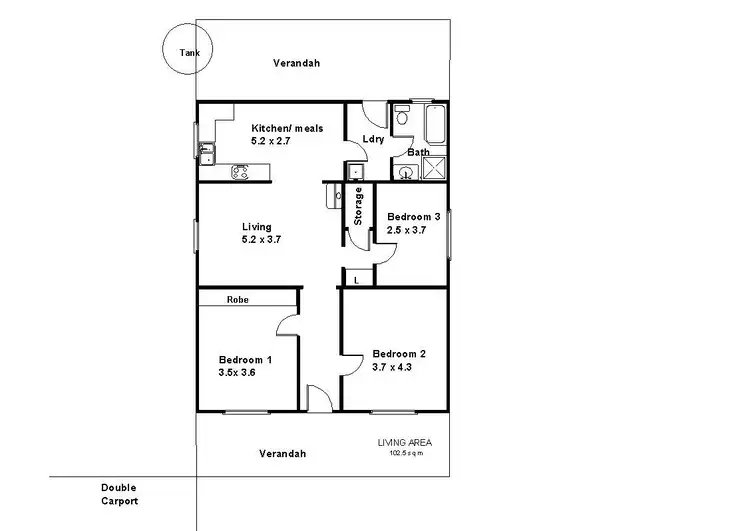 Floorplan of Homely house listing, 29a Twenty First Street, Renmark SA 5341