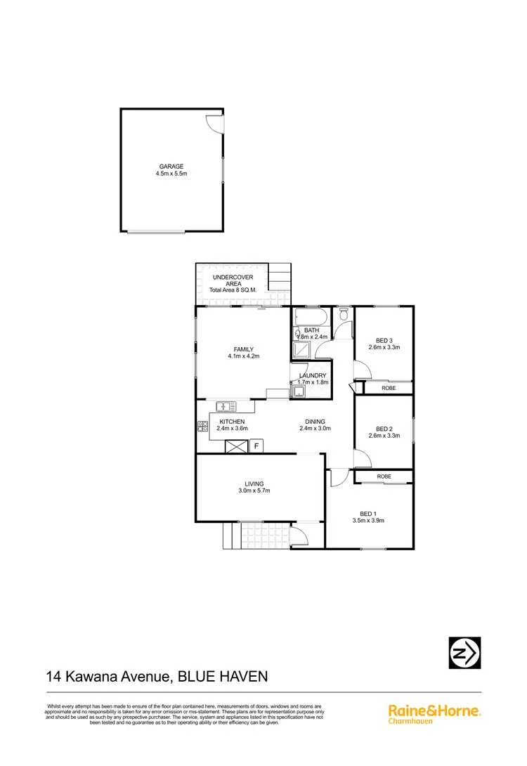 Floorplan of Homely house listing, 14 Kawana Avenue, Blue Haven NSW 2262