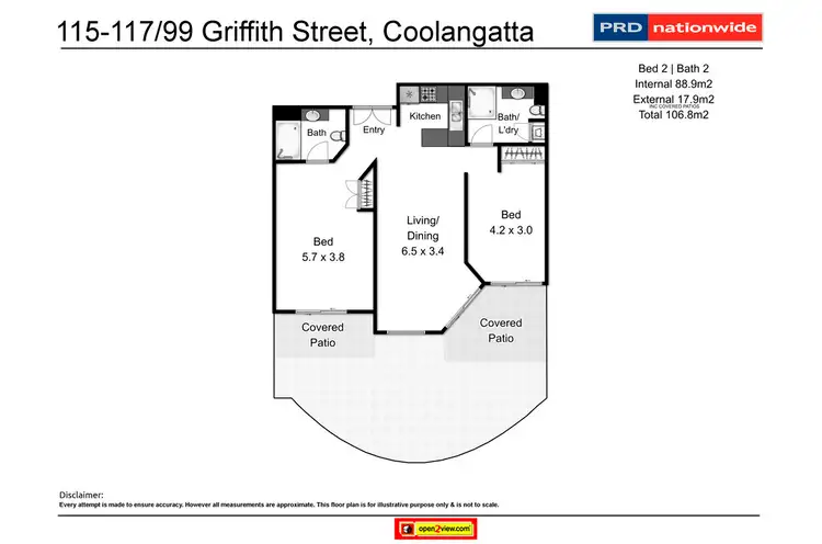 Floorplan of Homely apartment listing, 115-117/99 Griffith Street, Coolangatta QLD 4225