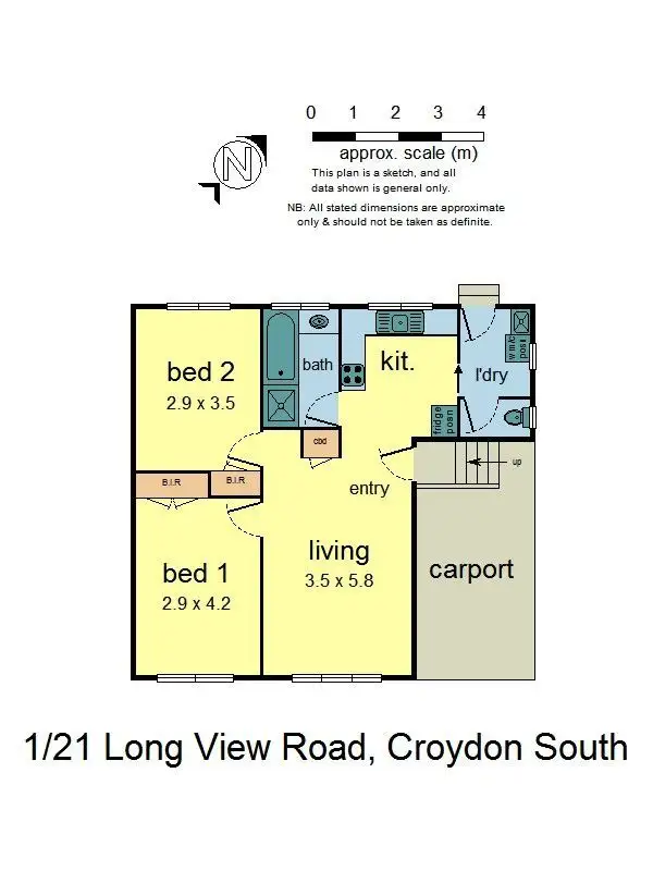 Floorplan of Homely unit listing, 1/21 Long View Road, Croydon South VIC 3136