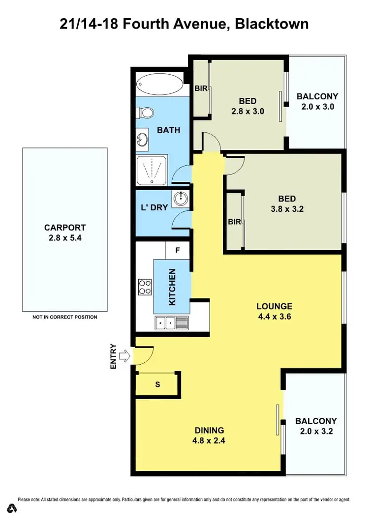 Floorplan of Homely apartment listing, 21/14-18 Fourth Avenue, Blacktown NSW 2148