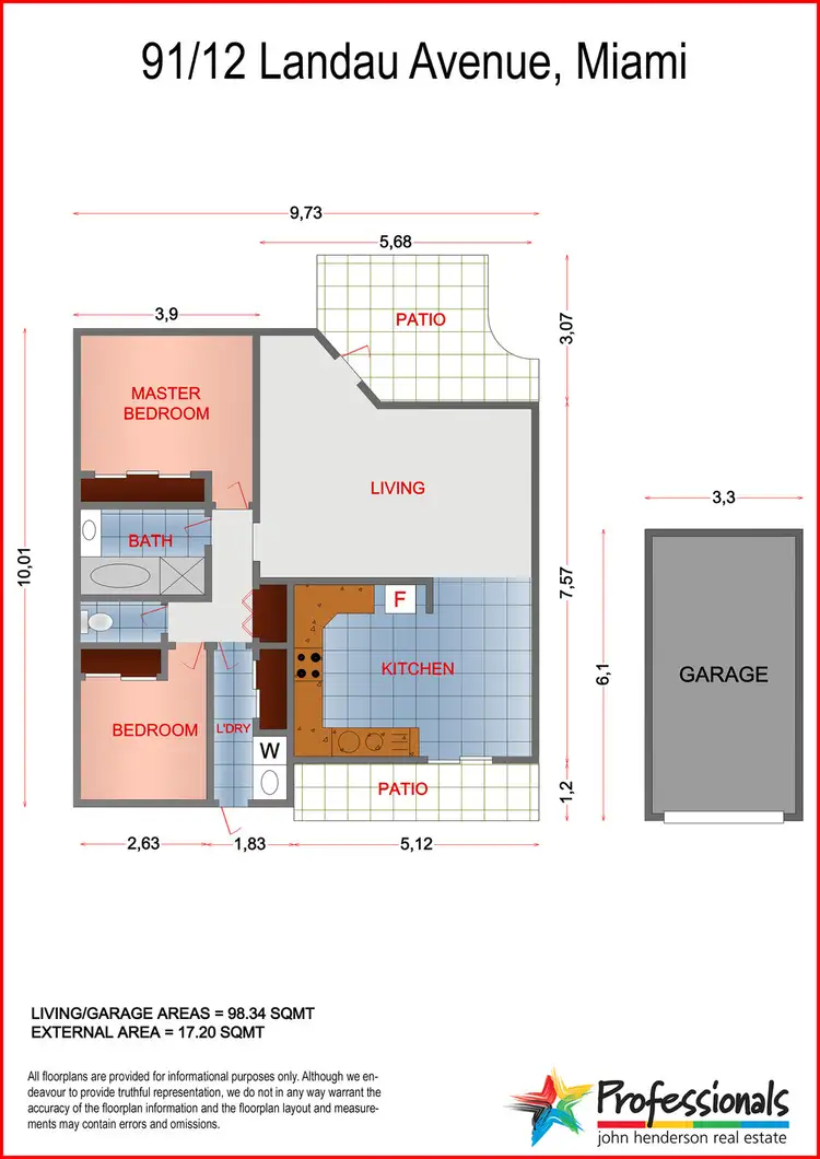 Floorplan of Homely unit listing, Unit @ / 12 Landau Court, Miami QLD 4220