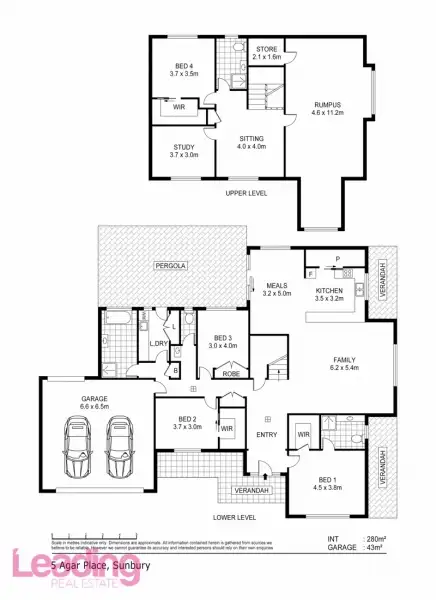 Floorplan of Homely house listing, 5 Agar Place, Sunbury VIC 3429