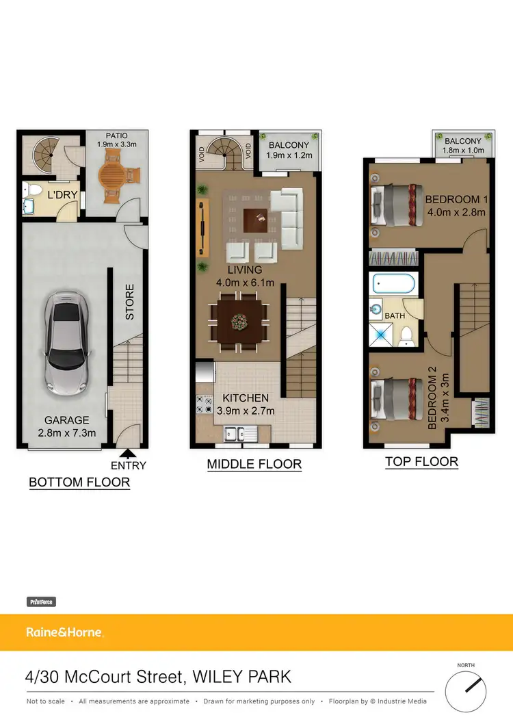 Floorplan of Homely townhouse listing, 4/30-32 McCourt Street, Wiley Park NSW 2195