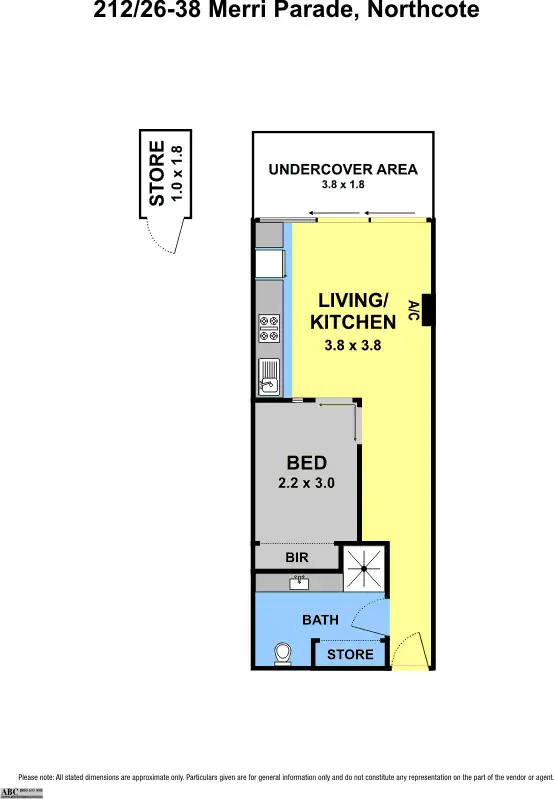 Floorplan of Homely apartment listing, 212/26-38 Merri Parade, Northcote VIC 3070
