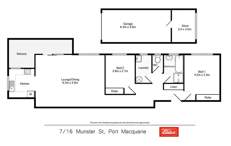Floorplan of Homely unit listing, 7/16 Munster Street, Port Macquarie NSW 2444