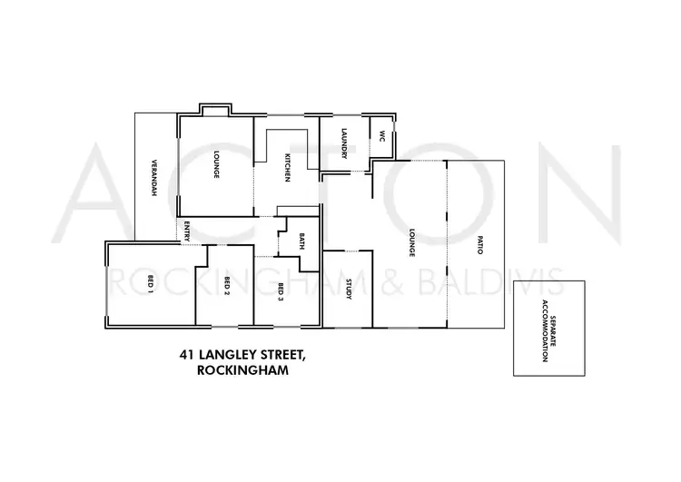 Floorplan of Homely house listing, 41 Langley Street, Rockingham WA 6168