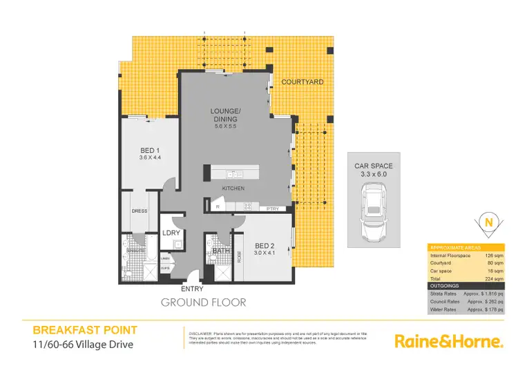Floorplan of Homely apartment listing, 11/60 Village Drive, Breakfast Point NSW 2137