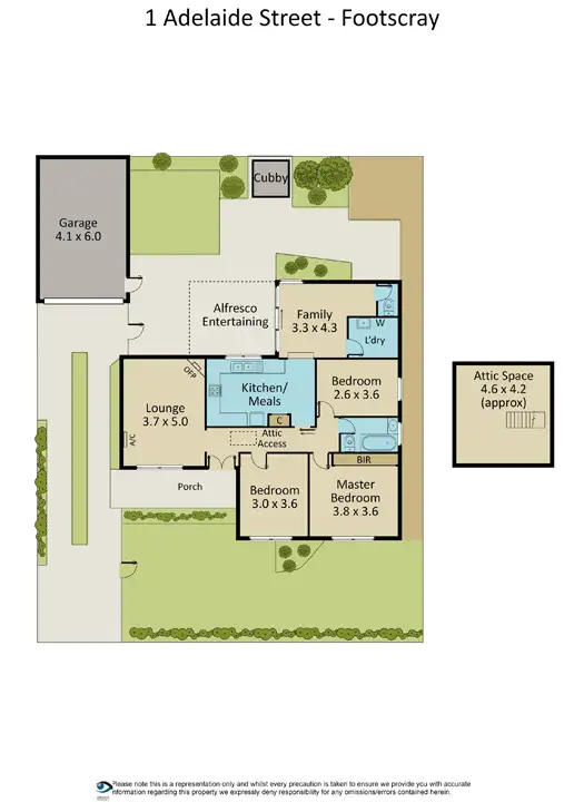 Floorplan of Homely house listing, 1 Adelaide Street, Footscray VIC 3011