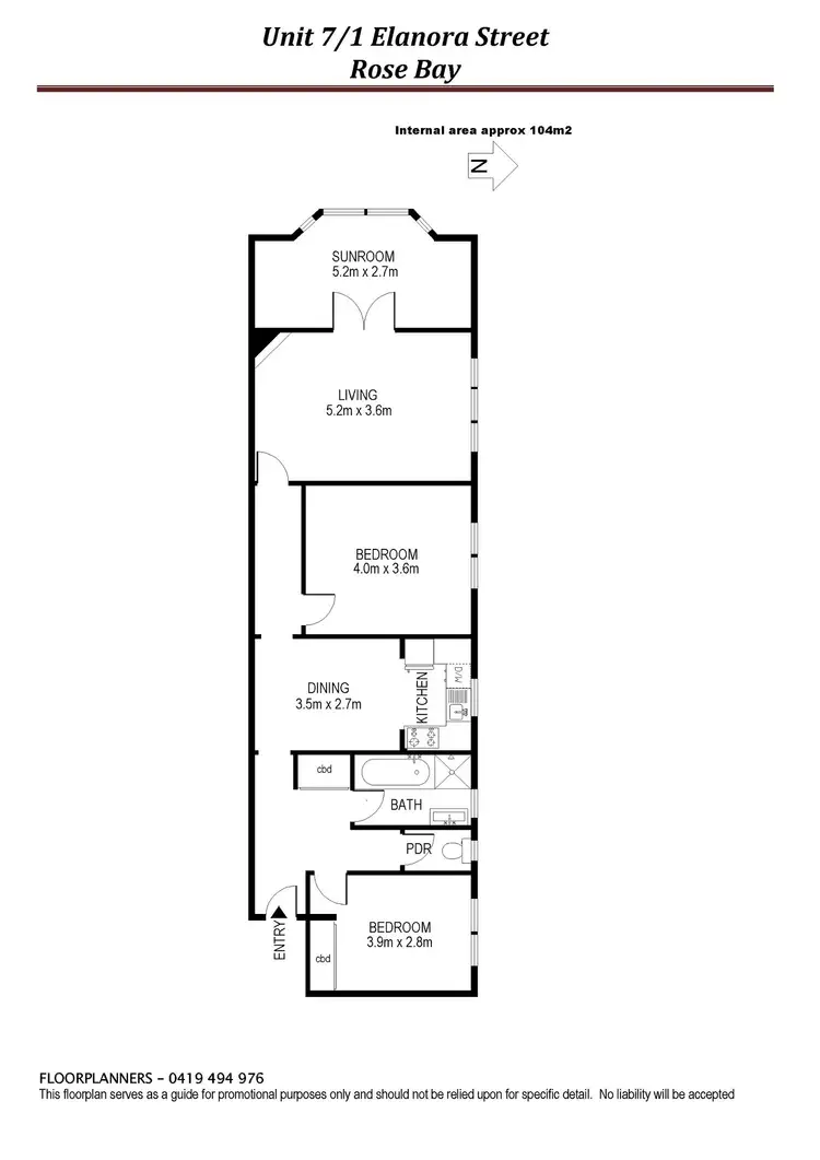 Floorplan of Homely apartment listing, 7/1 Elanora Street, Rose Bay NSW 2029