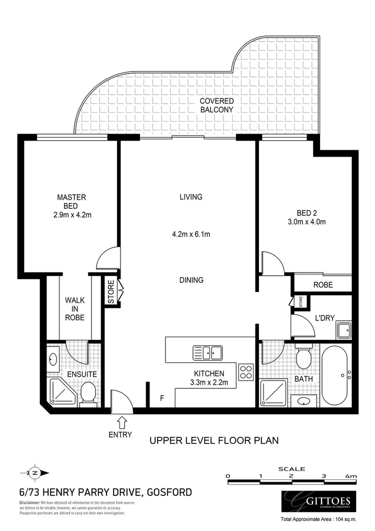 Floorplan of Homely unit listing, 6/73-77 Henry Parry Drive, Gosford NSW 2250