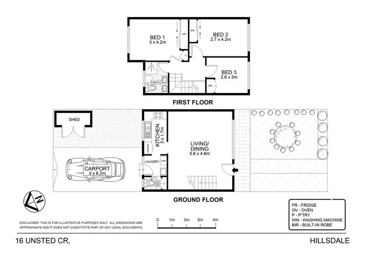 Floorplan of Homely house listing, 16 Unsted Crescent, Hillsdale NSW 2036