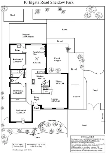 Floorplan of Homely house listing, 10 ELGATA ROAD, Sheidow Park SA 5158
